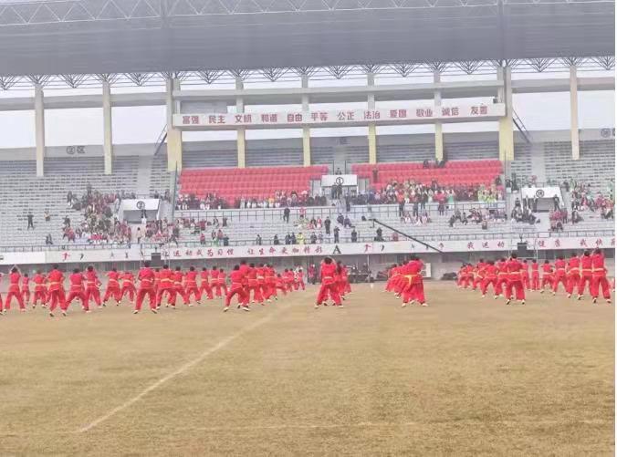 信陽市第六屆全民運動會開幕式大型表演 —記錄雞公山少林武術(shù)學校表演團隊現(xiàn)場彩排精彩瞬間